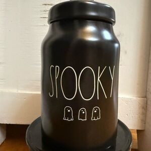 Rae Dunn Black Spooky Canister